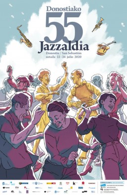 Donostiako Jazzaldia. Cartel del 2020 obra de Joseba Larratxe