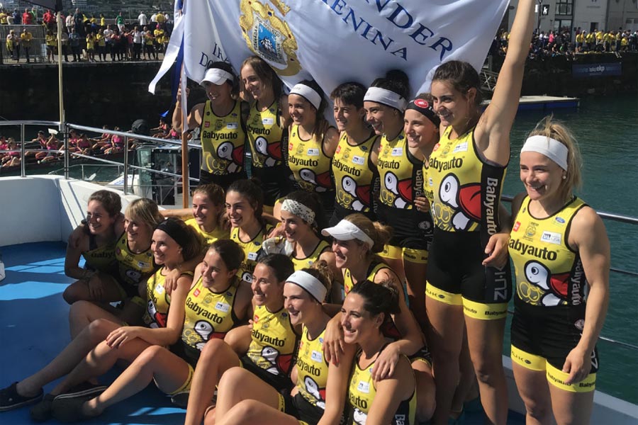 Regatas de San Sebastián: Trainera ganadora Orio - Babyauto.