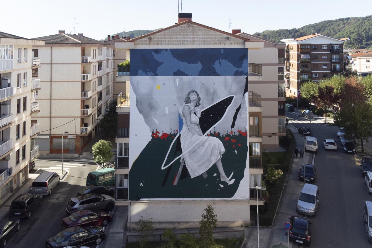 Iniciativa Altza Apain: mural pintado en un edificio (Foto: Pablo Romano)