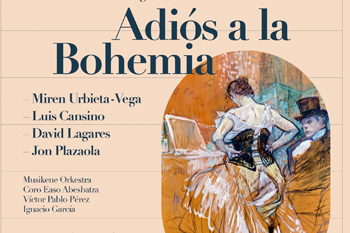 Cartel de la ópera Adiós a la Bohemia