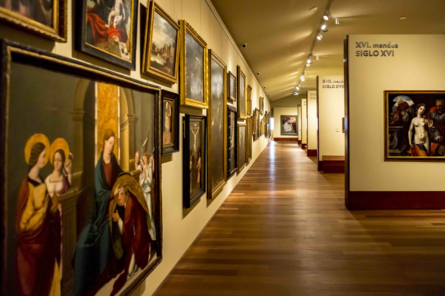 Sala de arte europeo en el Museo San Telmo