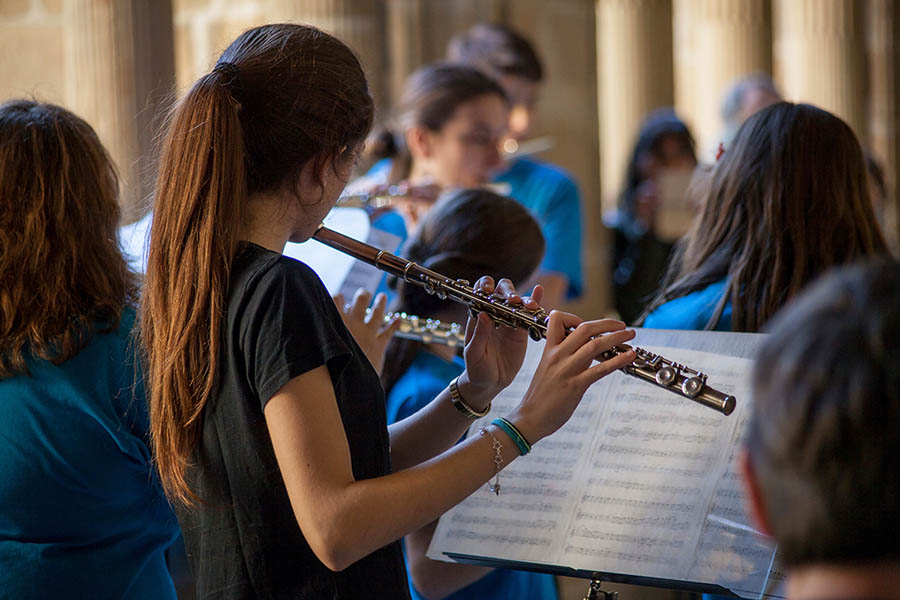 Concierto de flauta travesera en el museo