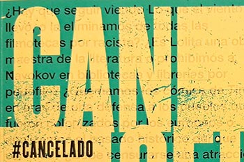 Detalle de la portada del libro Cancelado