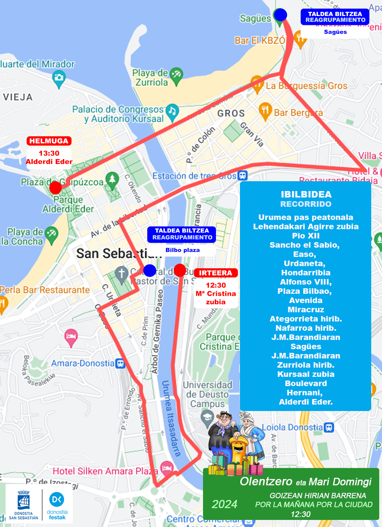 Paseo de Olentzero y Mari Domingi 2024