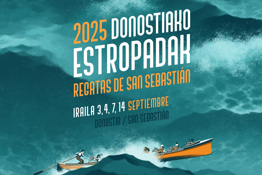 Detalle del cartel de las Regatas de San Sebastián 2025