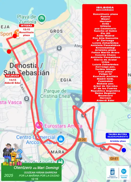 Paseo de Olentzero y Mari Domingi 2025