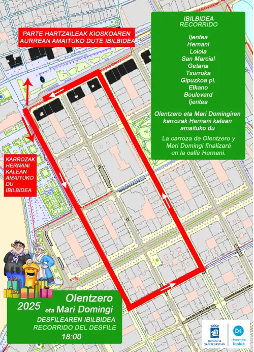 Desfile de Olentzero y Mari Domingi 2025