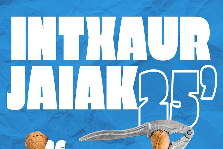 Recorte del cartel anunciador de las fiestas de Intxaur Jaiak 2025