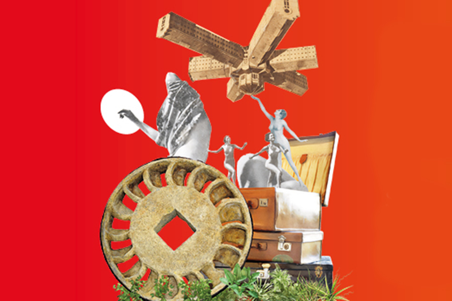 Collage con piezas de la colección del museo san telmo