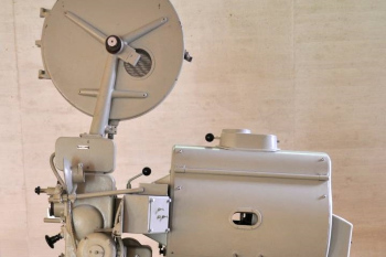 Detalle de un proyector de cine