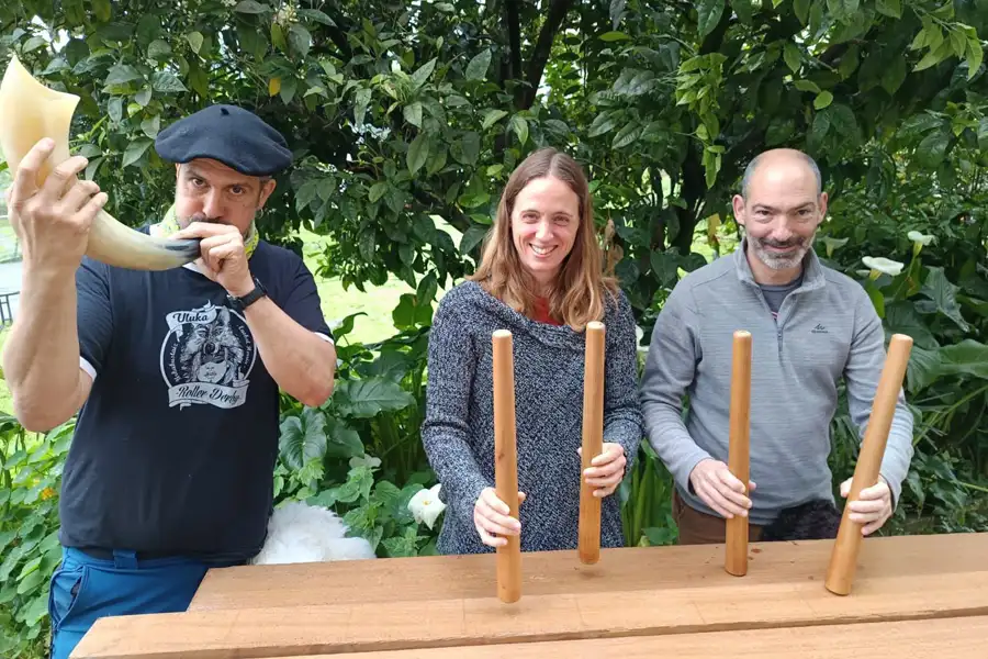 Impulsores de Zurartean: Ibon Etxeberria, Leire Tapia y Sergio Lamuedra