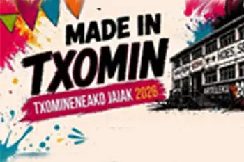 Detalle del cartel de fiestas de Txomin Enea 2025