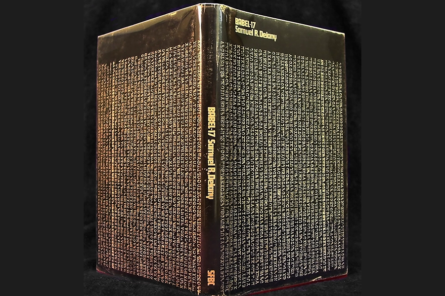Portada y contraportada del libro Babel 17