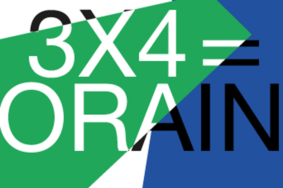  3x4=ORAIN erakusketaren kartelaren zati bat