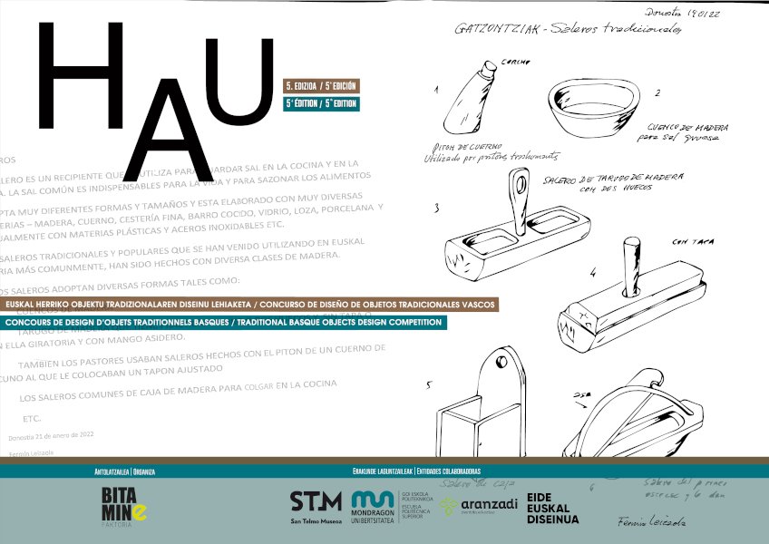 HAU: Euskal Herriko objektu tradizionalaren diseinu lehiaketa eta erakusketa