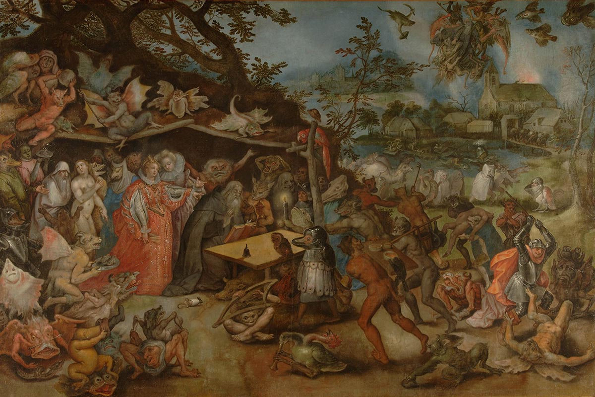 "Tentaciones de San Antonio", 1601-1625. Jan Bruegel De Velours (1568-1625). Museo Nacional de Escultura, Valladolid.