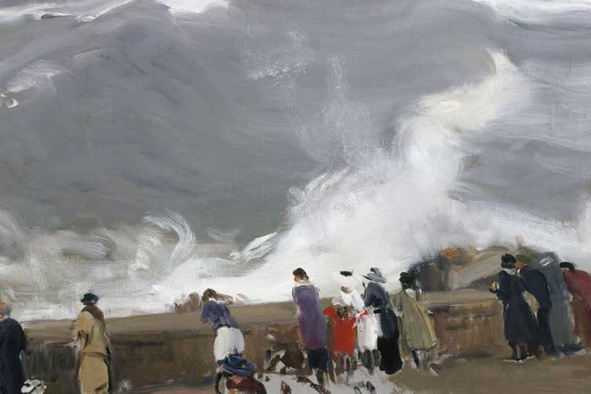 Detalle de la imagen de portada del catálogo de la exposición Viajar para pintar. Sorolla en San Sebastián