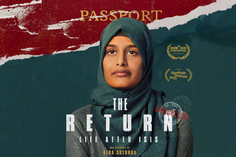 Detalle del cartel de la película El retorno: La vida después del Isis