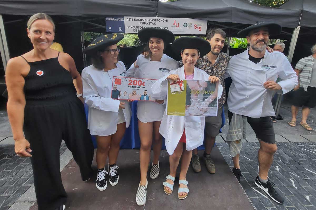 La familia ganadora del concurso