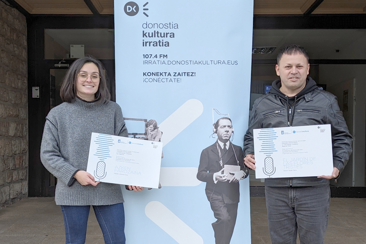 Ganadores del X concurso "Hamaika entzuteko!": Maider Uriarte y Oscar Sipán