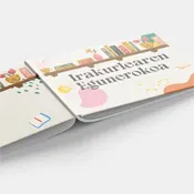 Cubierta y parte de la contracubierta del libro Irakurlearen egunerokoa