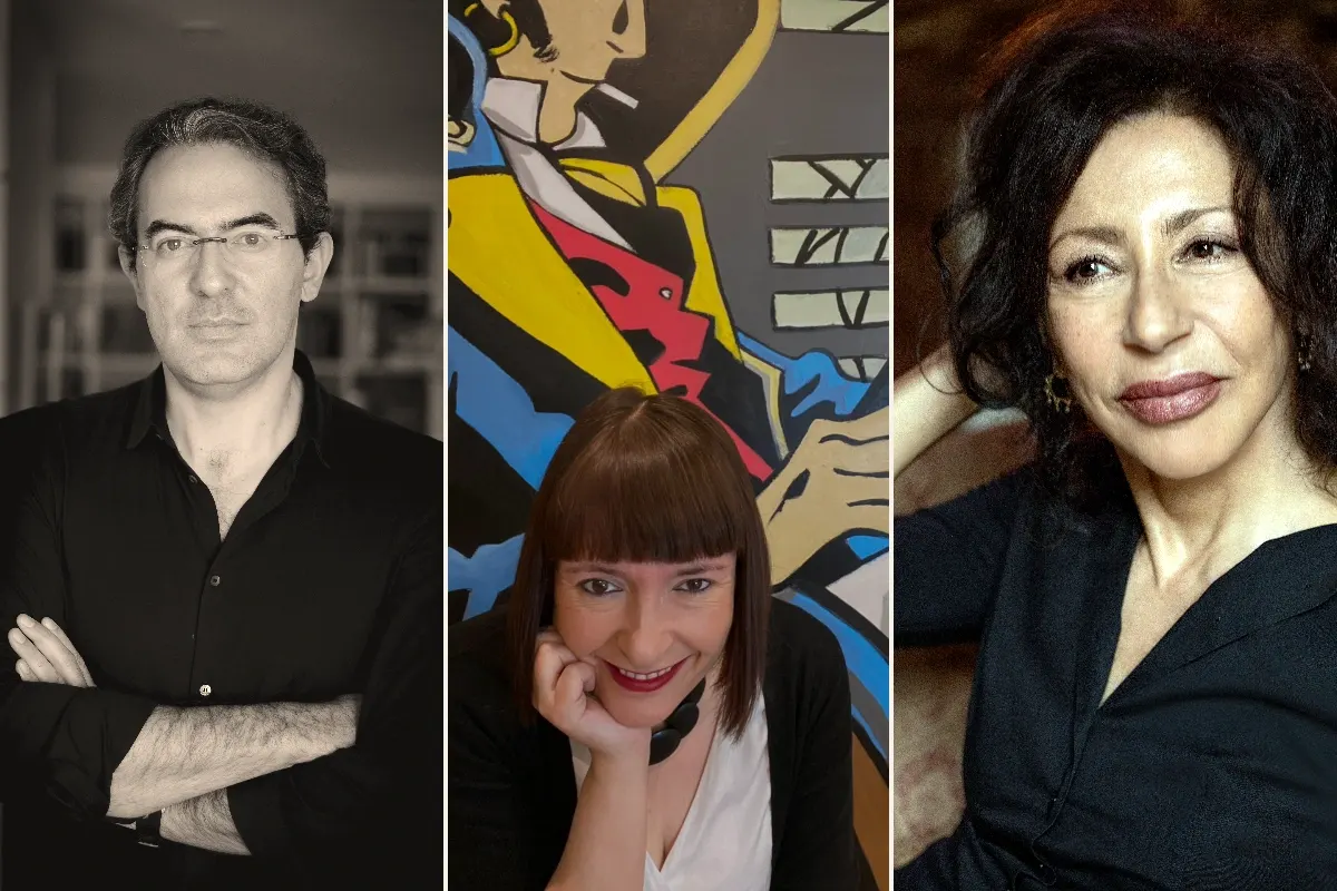 Juan Gabriel Vázquez, Irati Jimenez y Yasmine Reza