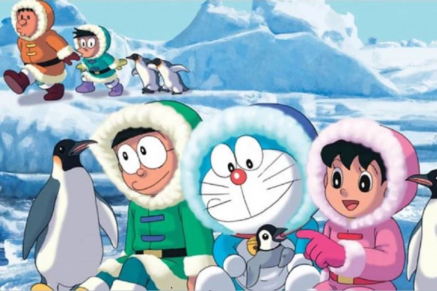 Imagen de la película Doraemon. Antartikako abentura handia