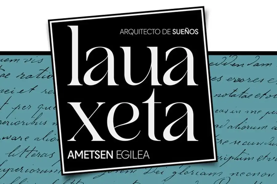 Cartel de la exposición Lauaxeta, arquitecto de sueños