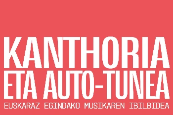 Imagen del cartel de la exposición kanthoria eta autotunea