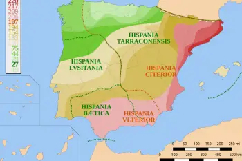 Una mapa de la época hispania romana