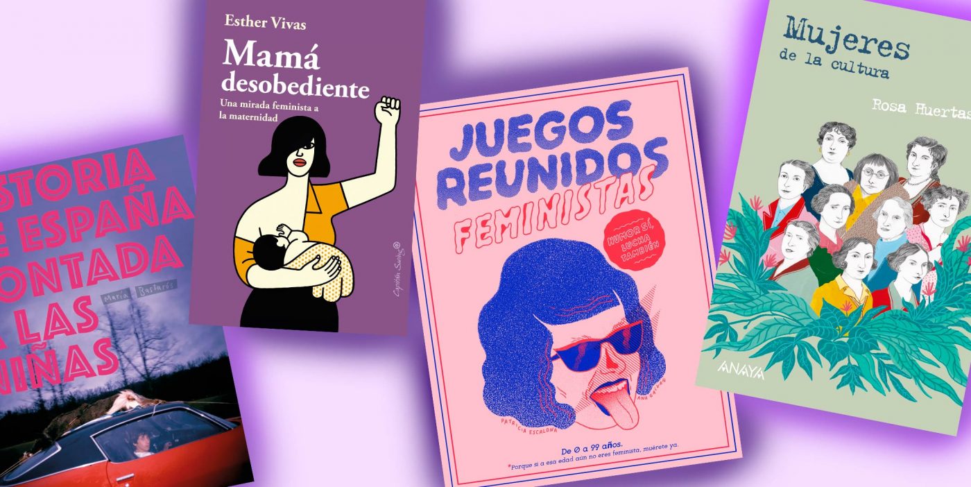 portadas de varios libros sobre el feminismoliburuen azalak