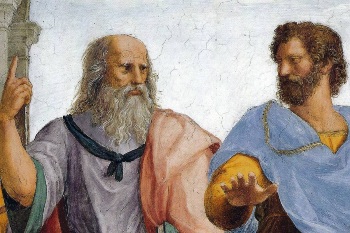 Platón y Aristóteles. Escuela de Atenas, Rafael