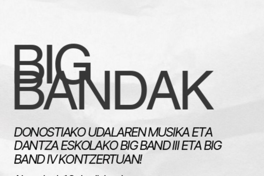 Imagen de la promoción del concierto de las Big Bandas en Intxaurrondo