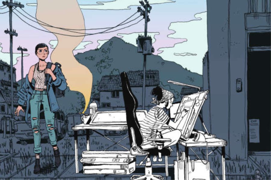 Una imagen del cómic Se está muy sola...