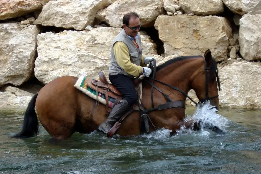 Félix Etxeberria a caballo