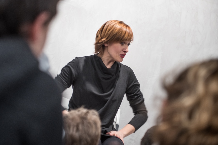 Dorleta Kortazar contando un cuento