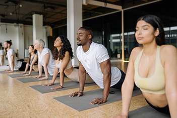 Sesión de yoga