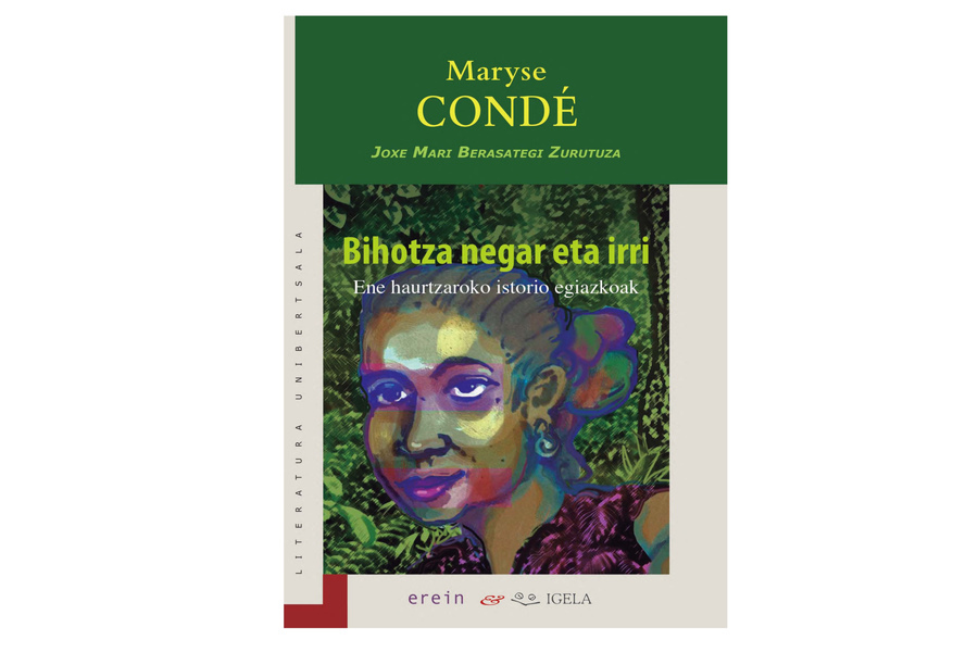 Portada del libro Bihotza, negar eta irri , Maryse Condè