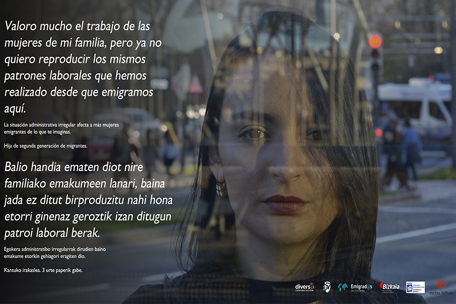Un chica con texto a la izquierda