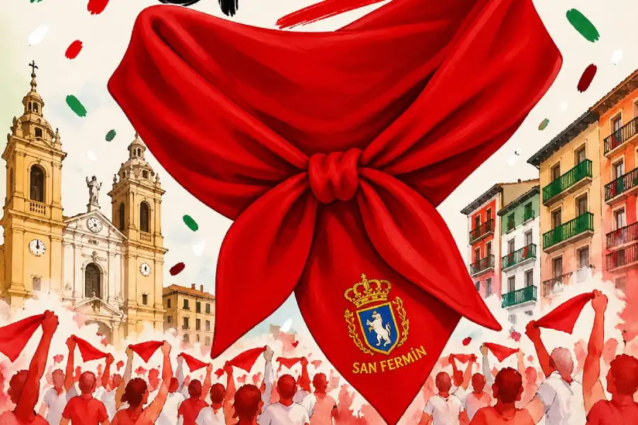 Un pañuelo rojo de San Fermin