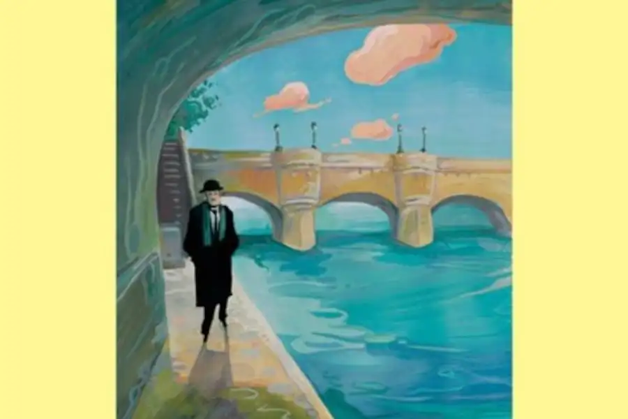 Parte de la portada del libro La leyenda del santo bebedor