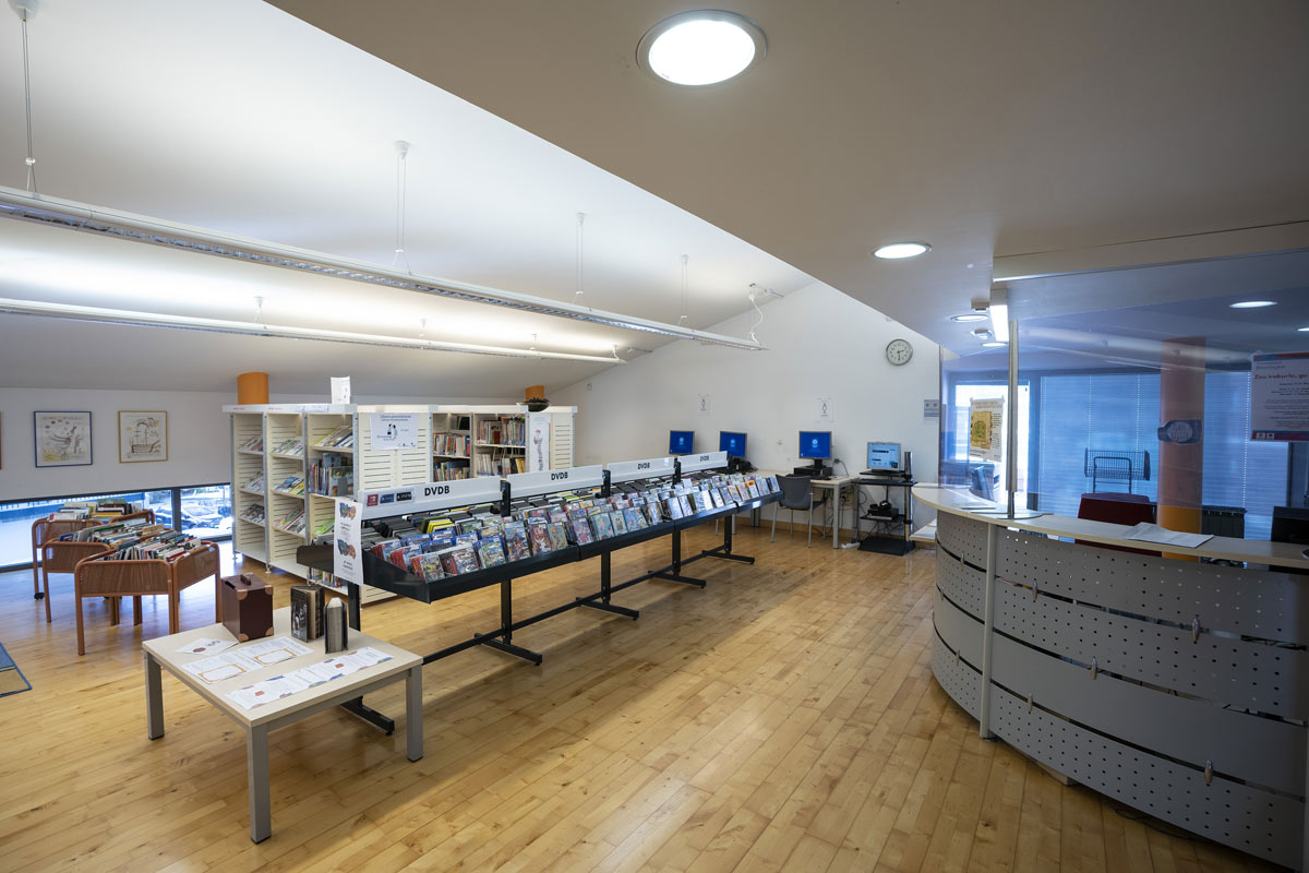 Interior de la biblioteca de Casares Tomasene.